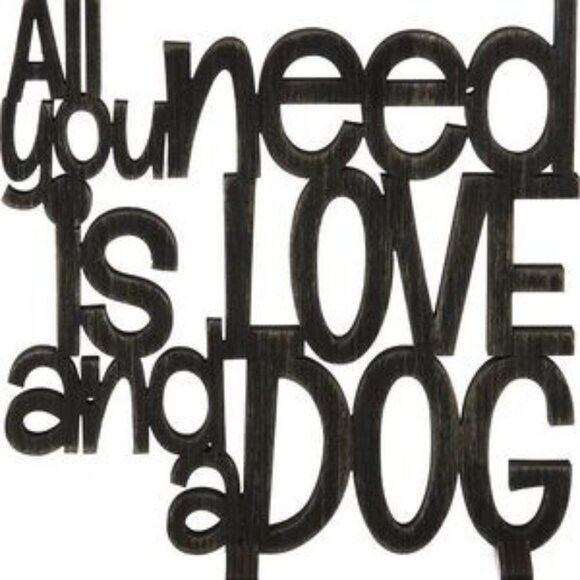 Primitives by Kathy Word Art - All You Need is Love and a Dog - Picture 1 of 2